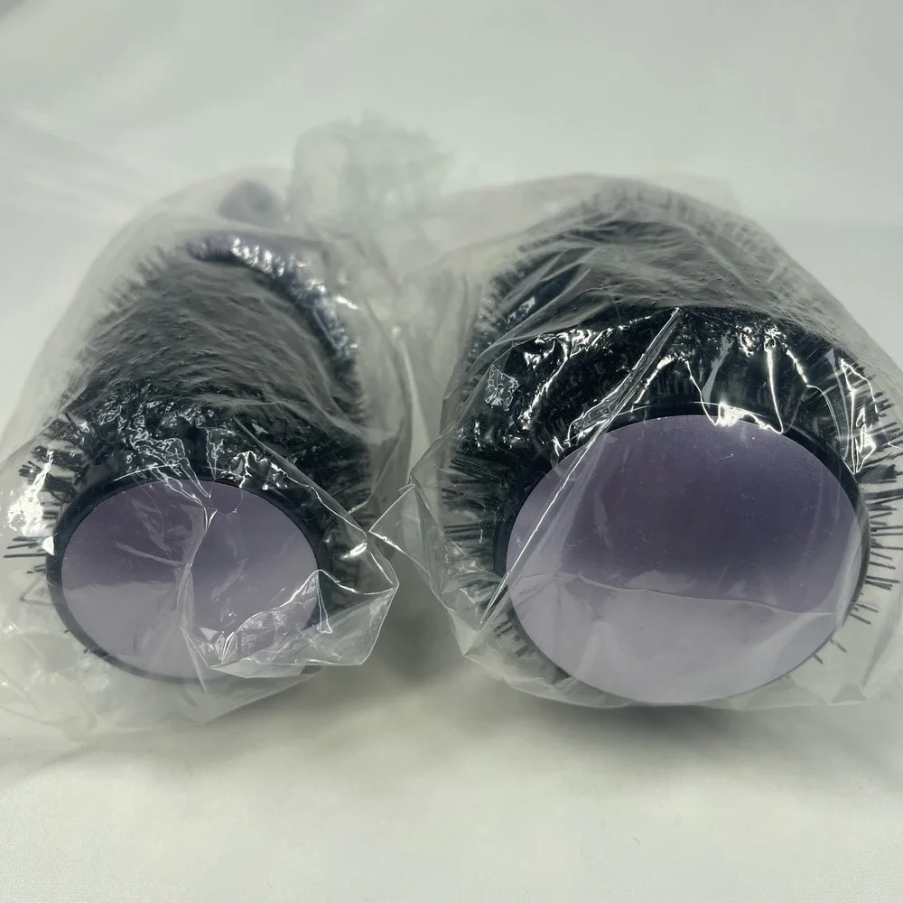 Monat Round Hair Brush Set 2pc Vented Thermal Blowout Brushes Purple NIP